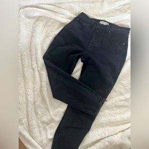 Abercrombie 90s button fly high waisted black jeans